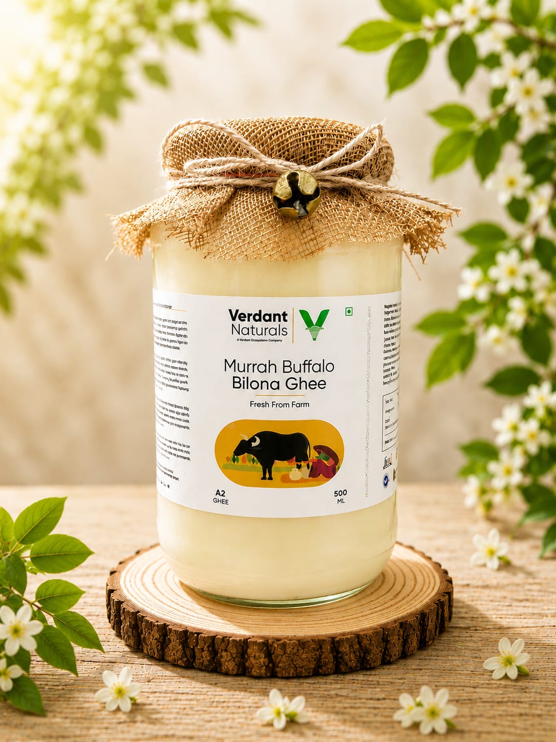 Verdant Naturals Murrah Buffalo Bilona Ghee 500ml
